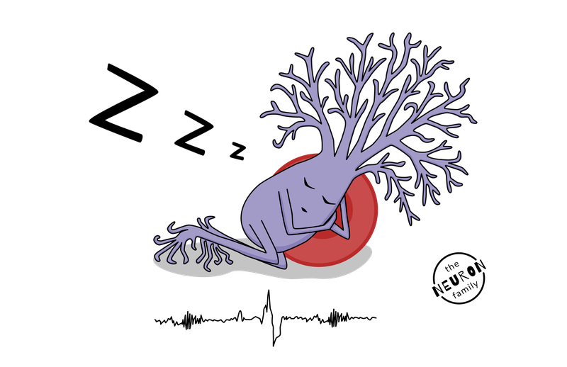 sleepy neuron with logo